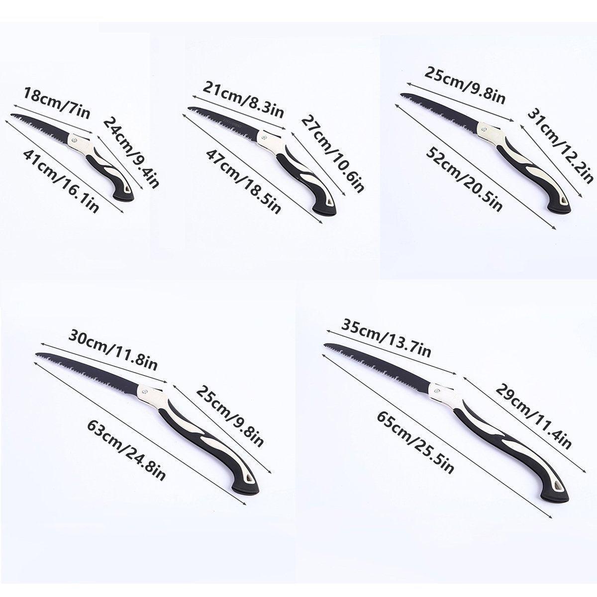 Folding Outdoor Hand Saw Portable Quick Cutting Pruning Garden Tree Logging Tool - 300mm