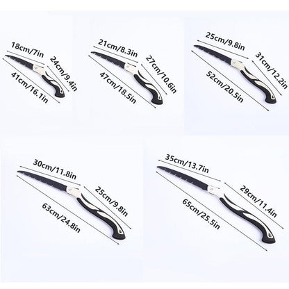 Folding Outdoor Hand Saw Portable Quick Cutting Pruning Garden Tree Logging Tool - 300mm