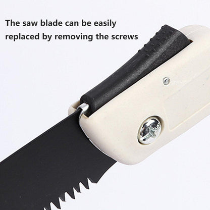 Folding Outdoor Hand Saw Portable Quick Cutting Pruning Garden Tree Logging Tool - 300mm