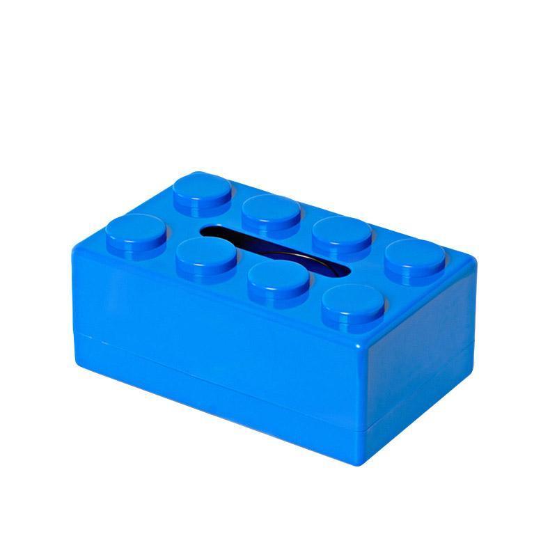 Tissue Box Cover Creative Building Block Cute Napkin Dispenser Holder Home Decor - White