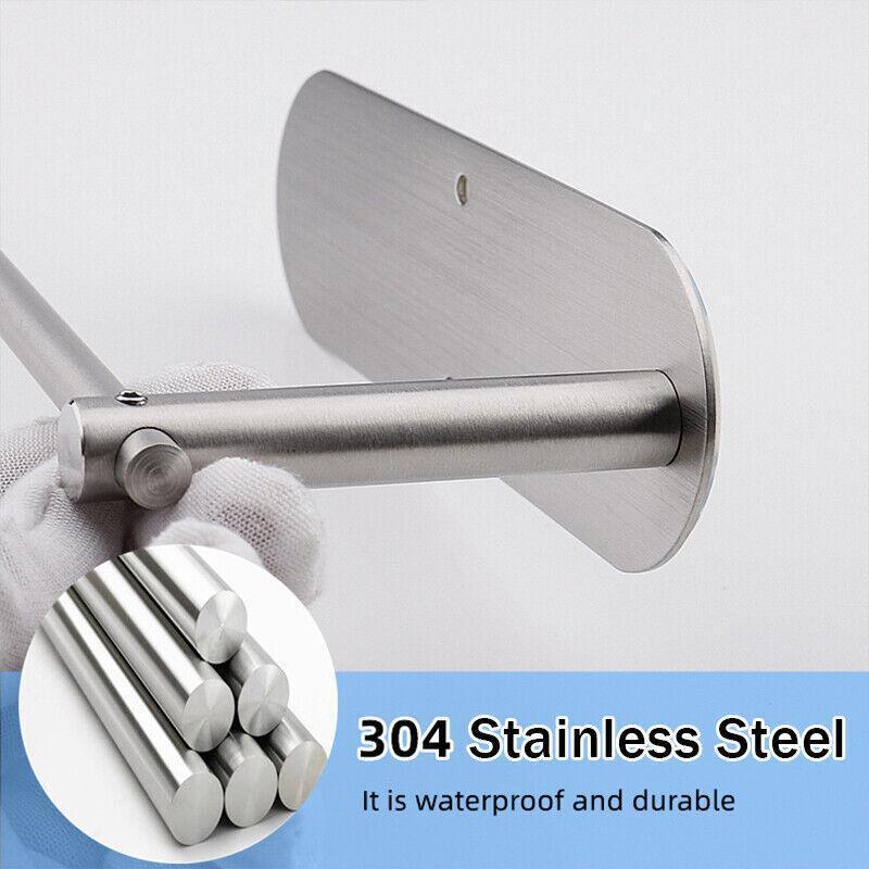 Kitchen Hanger Paper Roll Cabinet Towel Holder Organizer Rack Shelf Wall Adhesive - Silver - Mekamart Australia