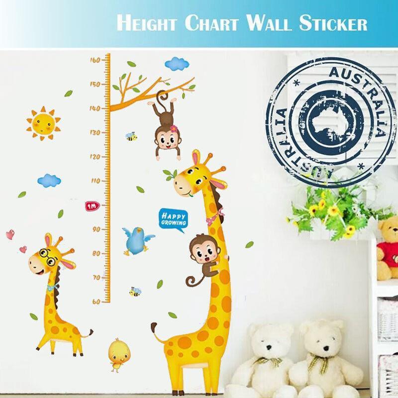 Removable Wall Height Chart Sticker Growth Measurement Ruler Decal for Wall Decor - A
