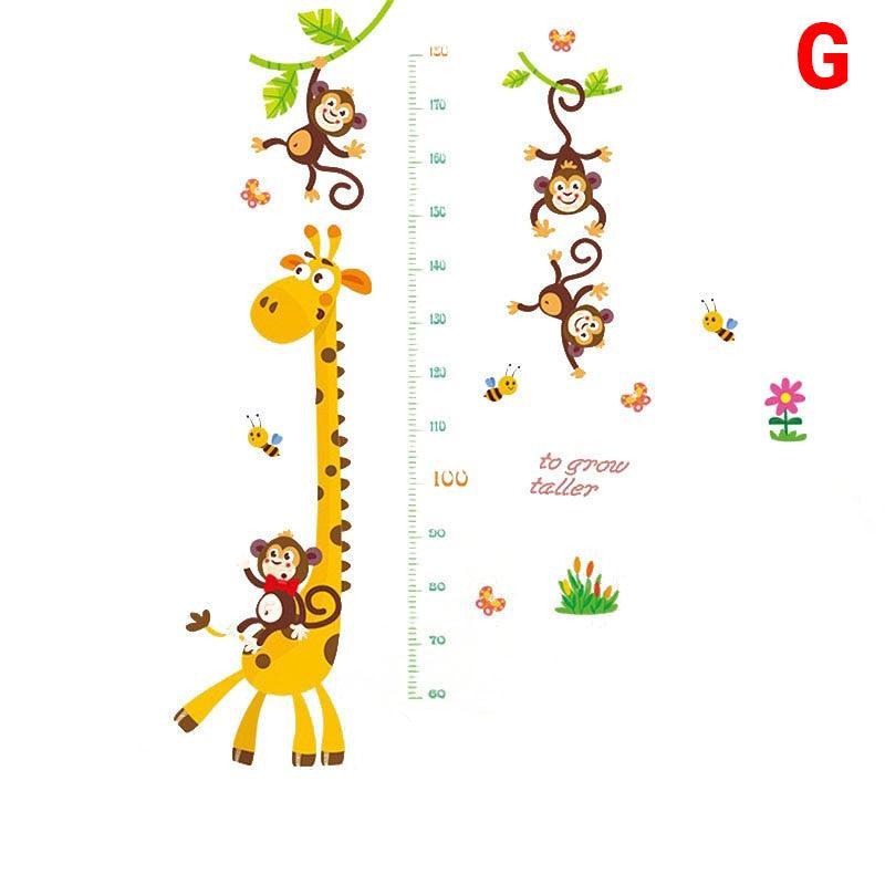 Removable Wall Height Chart Sticker Growth Measurement Ruler Decal for Wall Decor - A