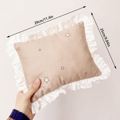 Lace Cat Pillow Soft Pet Cushion for Sleeping Comfortable Kitty Bed Cushion - Brown Stars