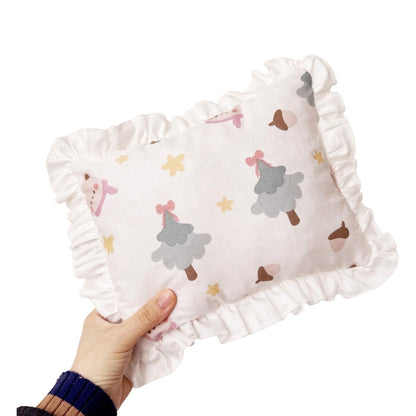 Lace Cat Pillow Soft Pet Cushion for Sleeping Comfortable Kitty Bed Cushion - White Strawberry