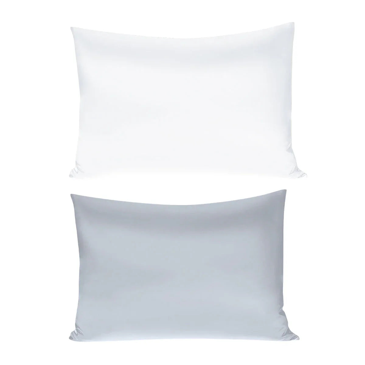 Silk Envelope Pillowcase Soft Satin Protective Cover for Bed Sleep Comfort - Silver - Mekamart Australia