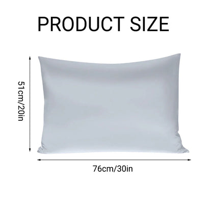 Silk Envelope Pillowcase Soft Satin Protective Cover for Bed Sleep Comfort - Silver - Mekamart Australia