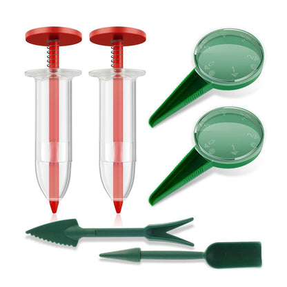 6PCS Garden Seeder Set Mini Seed Planting Tools Manual Seeder for Gardening - Yellow Green