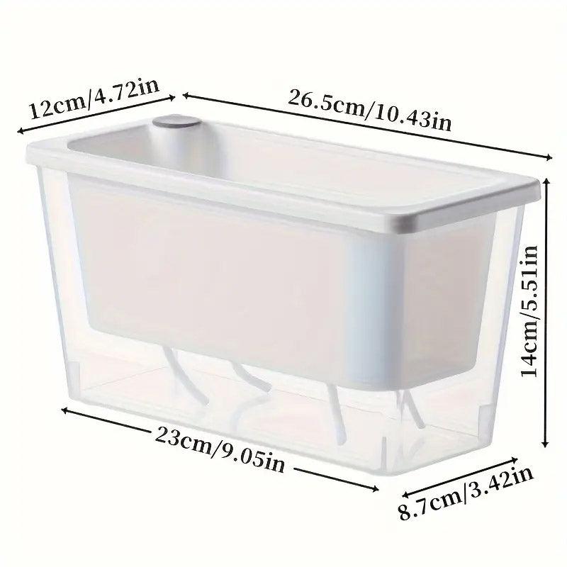 Balcony Vegetable Pot Planter Lazy Self Priming Flower Pot for Indoor Gardening - White