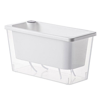 Balcony Vegetable Pot Planter Lazy Self Priming Flower Pot for Indoor Gardening - White