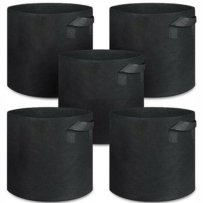 10 Pack Breathable Fabric Plant Grow Pots 2 to 20 Gallon Sizes - 10 Gallon-10PCS