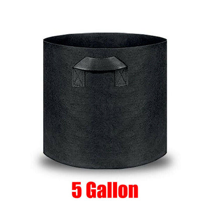 10 Pack Breathable Fabric Plant Grow Pots 2 to 20 Gallon Sizes - 10 Gallon-10PCS
