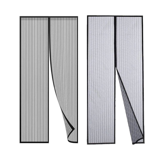 Striped Screen Door Curtain Mesh with Auto Close for Insect Protection and Ventilation - 80*210cm - Mekamart Australia