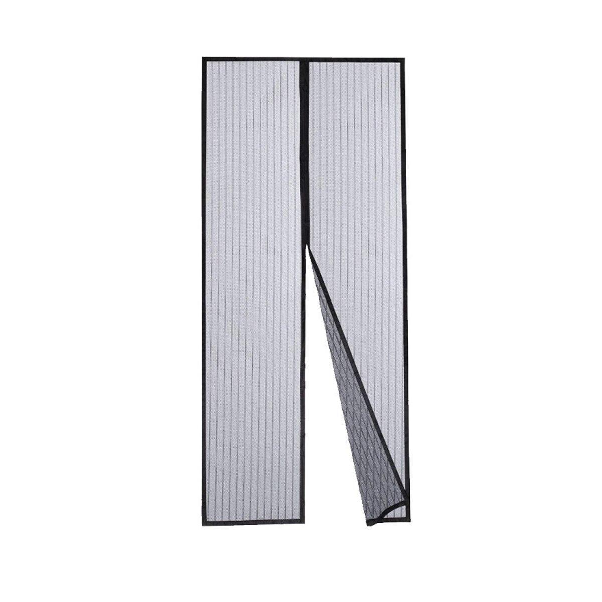 Striped Screen Door Curtain Mesh with Auto Close for Insect Protection and Ventilation - 80*210cm