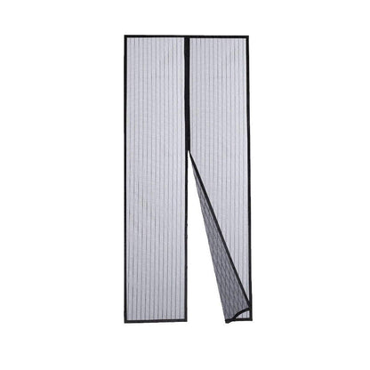 Striped Screen Door Curtain Mesh with Auto Close for Insect Protection and Ventilation - 80*210cm
