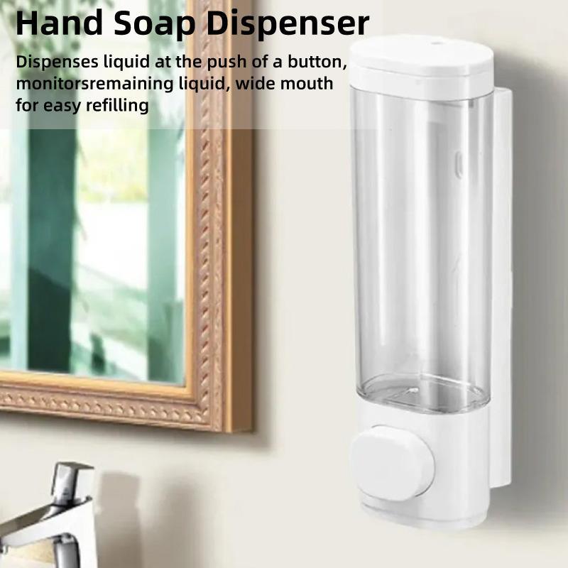 Wall Mounted Soap Dispenser Manual Press Shower Gel Bottle for Hand Sanitizer