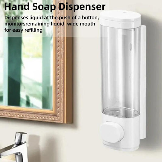 Wall Mounted Soap Dispenser Manual Press Shower Gel Bottle for Hand Sanitizer