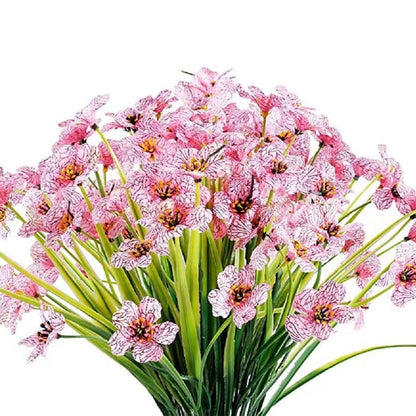 12pcs Artificial Flowers Set for Home Decor Wedding Party Fake Floral Decor - Peach