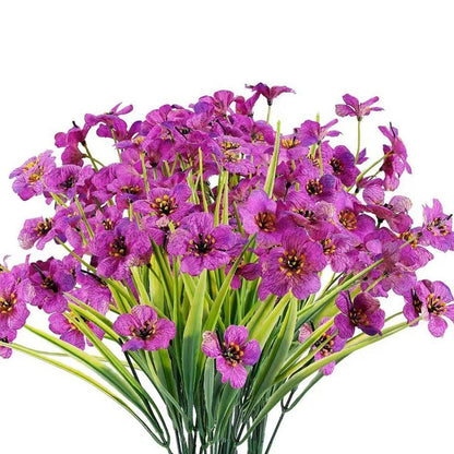 12pcs Artificial Flowers Set for Home Decor Wedding Party Fake Floral Decor - Peach