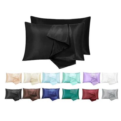 2X Satin Pillow Case Bedroom Pillowcase Cushion Covers Home Decor Luxury Slip - Coffee - Mekamart Australia