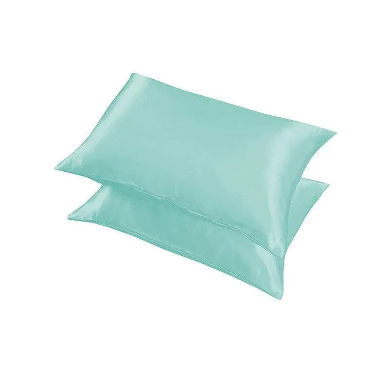 2X Satin Pillow Case Bedroom Pillowcase Cushion Covers Home Decor Luxury Slip - Light Blue - Mekamart Australia