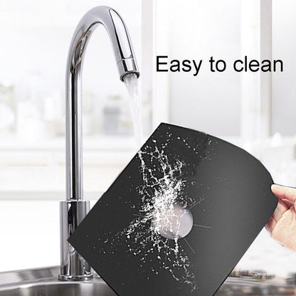 Gas Stove Burner Covers Reusable Hob Protectors Non Stick Liner Pad 4 Pcs - 4 PCS Black