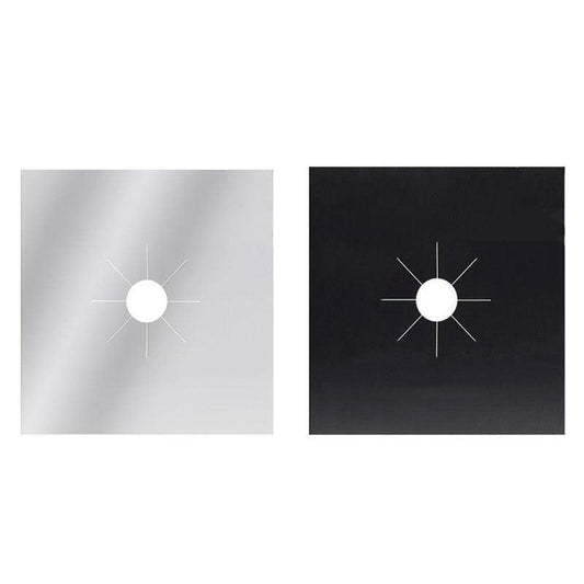 Gas Stove Burner Covers Reusable Hob Protectors Non Stick Liner Pad 4 Pcs - 4 PCS Silver