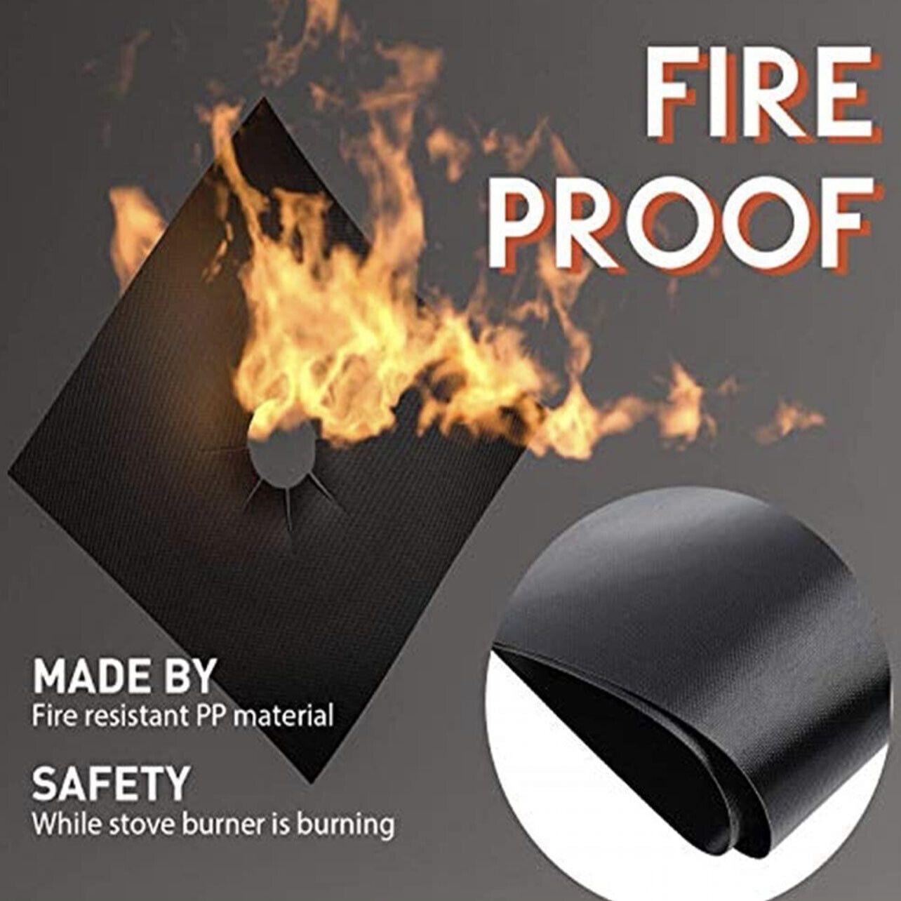 Gas Stove Burner Covers Reusable Hob Protectors Non Stick Liner Pad 4 Pcs - 4 PCS Silver