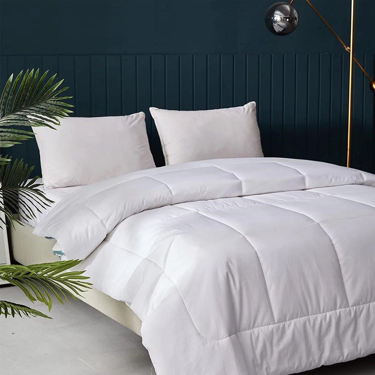 Luxury Hotel Quilt Core – Soft Microfiber Down Alternative Comforter for All Seasons - 210x210cm-Cotton