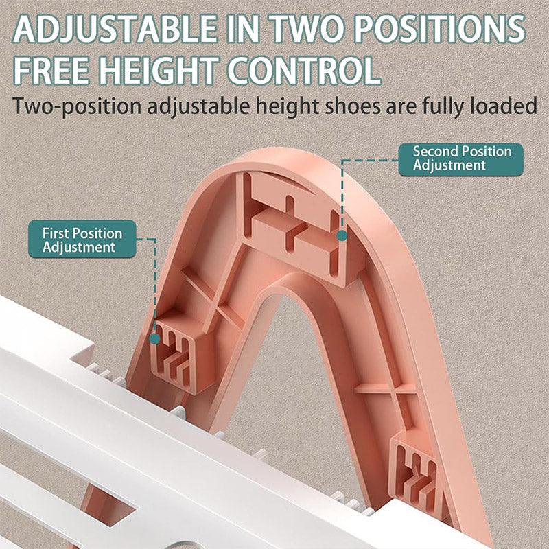 2/3 Tier Removable Shoe Rack Folding Storage Shelf Simple Space Saving Organizer - 2Tier-Pink - Mekamart Australia