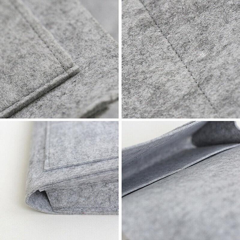 Bedside Storage Caddy Hanging Organizer Pocket Bag for Phone Remote Book - Black