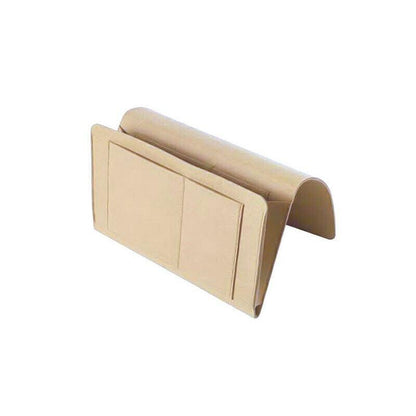 Bedside Storage Caddy Hanging Organizer Pocket Bag for Phone Remote Book - Black