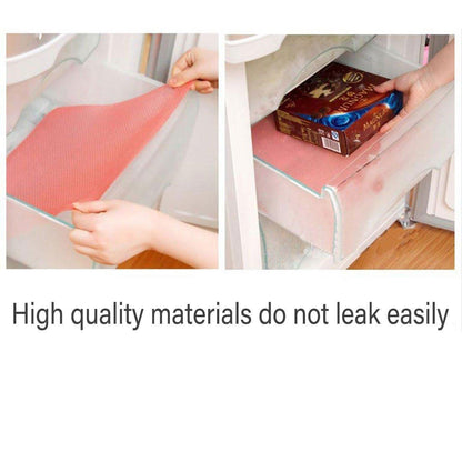4PCS Cuttable Kitchen Anti-slip Mat Anti-fouling Refrigerator Drawer Liner Mat - Blue