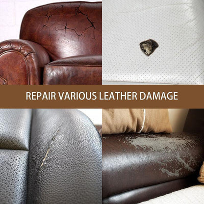 dvanced Leather Repair Gel Kit Filler for Sofa Auto Interior and Scratch Restoration - Walnut