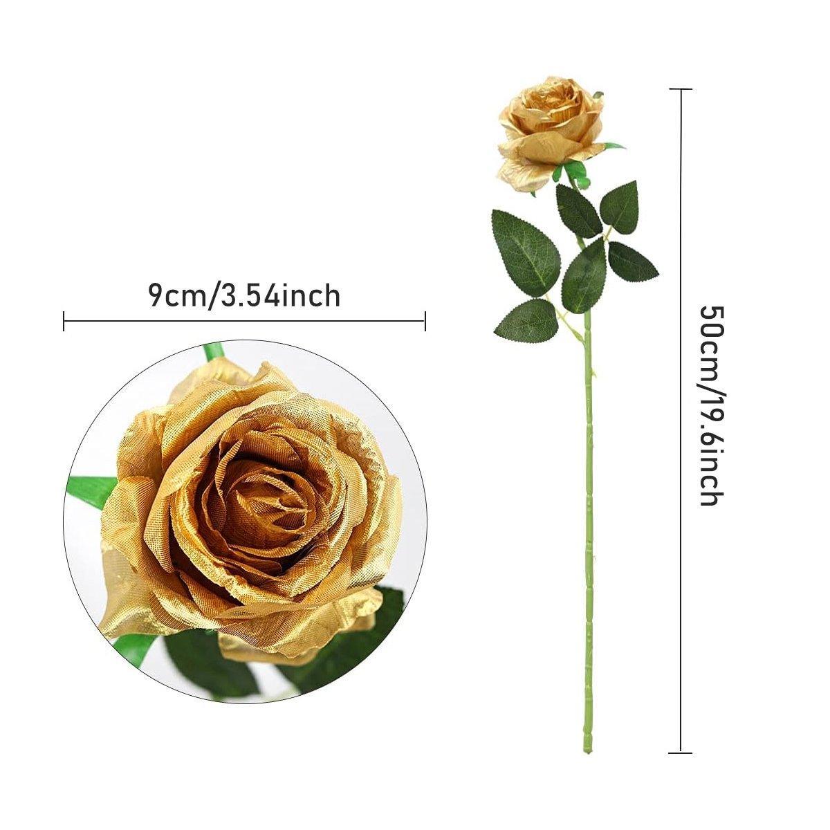 10pcs Artificial Silk Simulation Rose Flowers - Wedding Party Home Decorations - Dark-Blue
