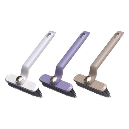 Multi-Functional Rotary Cleaning Brush Hard Bristle Slot Seam Wall Tile Brush - Coffee