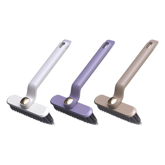 Multi-Functional Rotary Cleaning Brush Hard Bristle Slot Seam Wall Tile Brush - Purple