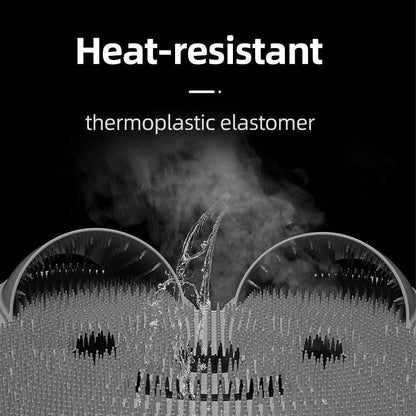 Silicone Foot Scrubber Rabbit Tub Mat Suction Cup Exfoliating Brush Cleaning Mat - Grey