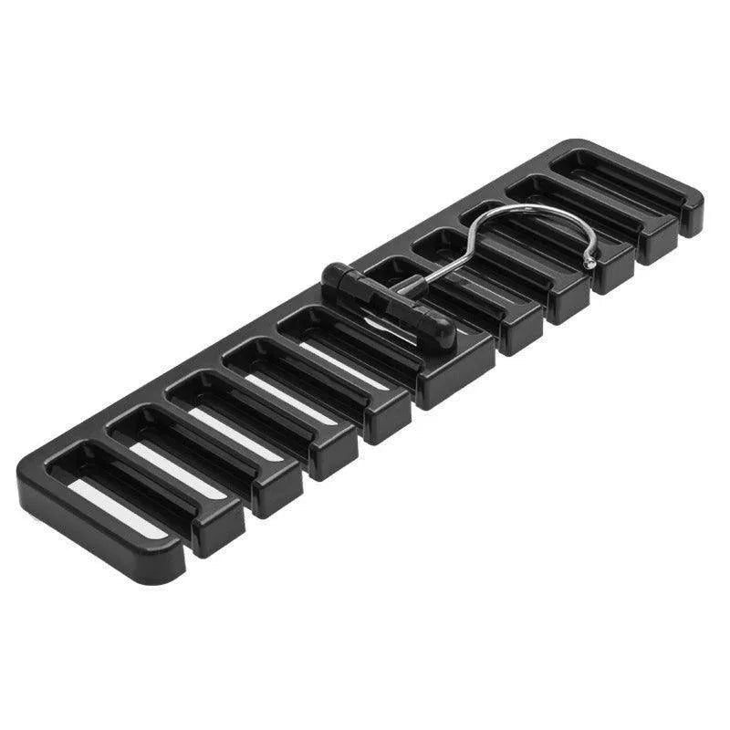 10 Slot Tie and Belt Hanger for Wardrobe Mens Closet Rack Organiser Hook - Black - Mekamart Australia