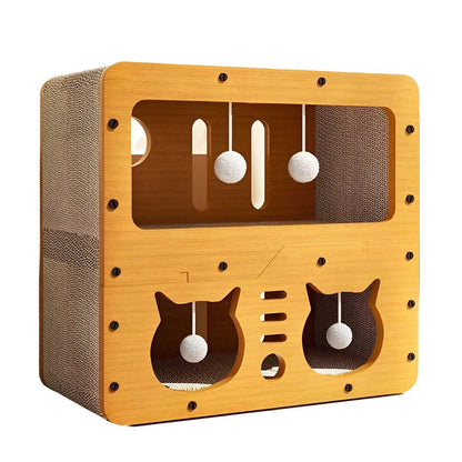 Wear-resistant Cat Scratch Board House Four Seasons Cat Climbing Tower Toy Nest