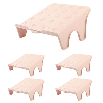 5pcs Double Layer Shoe Rack Simple Storage Organizer Space Saving Shoe Holder - Blue