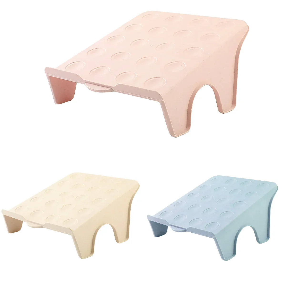 5pcs Double Layer Shoe Rack Simple Storage Organizer Space Saving Shoe Holder - Pink