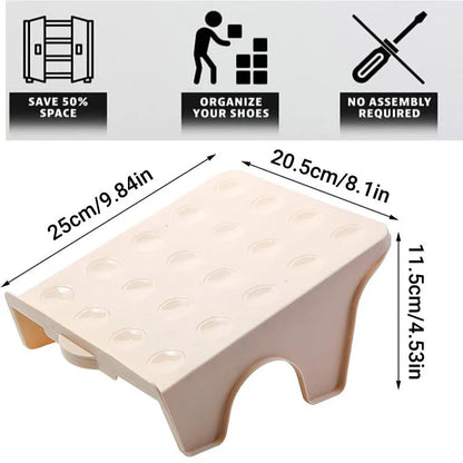 5pcs Double Layer Shoe Rack Simple Storage Organizer Space Saving Shoe Holder - Pink