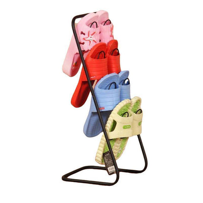 Simple Multi Layer Slipper Storage Rack Organizer for Home Closet Shoe Organizer - Black - Mekamart Australia