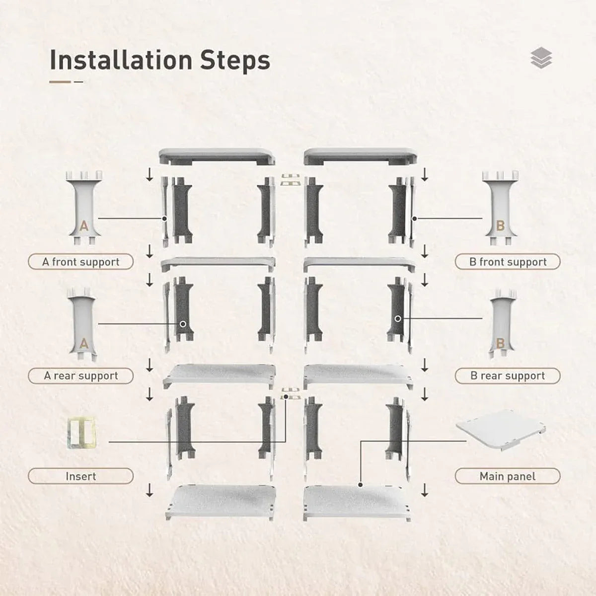 4/5Tier Shoe Rack Organizer Shelf Space Saving Storage Stand For Entryway Home - 5-Tier - Mekamart Australia