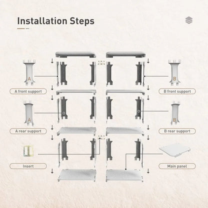 4/5Tier Shoe Rack Organizer Shelf Space Saving Storage Stand For Entryway Home - 5-Tier - Mekamart Australia
