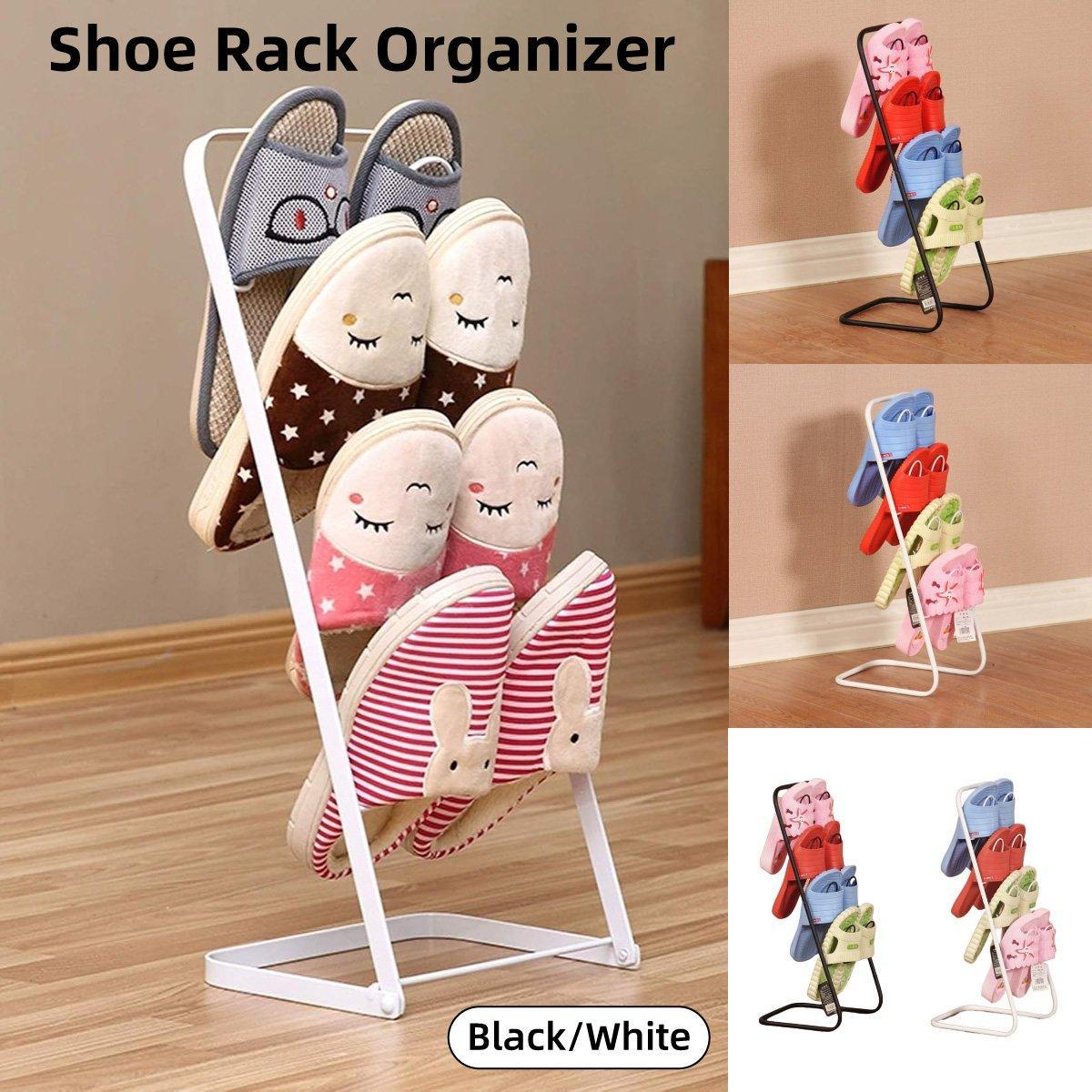 Simple Multi Layer Slipper Storage Rack Organizer for Home Closet Shoe Organizer - White - Mekamart Australia