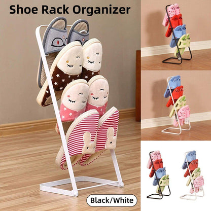 Simple Multi Layer Slipper Storage Rack Organizer for Home Closet Shoe Organizer - White - Mekamart Australia