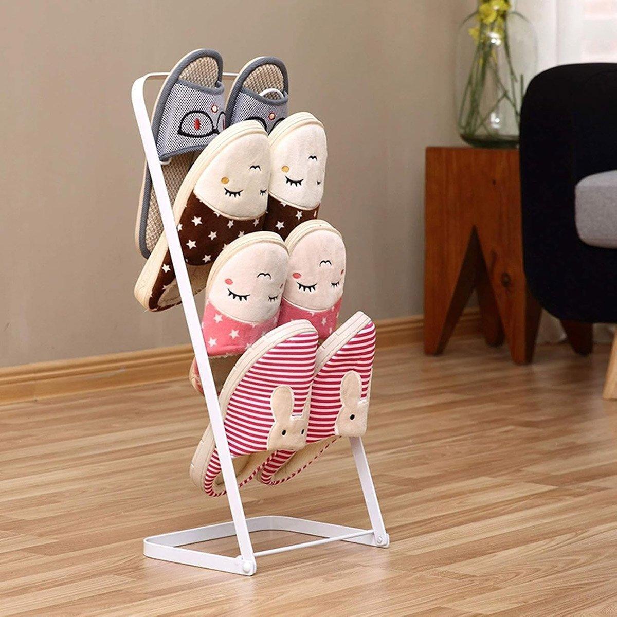 Simple Multi Layer Slipper Storage Rack Organizer for Home Closet Shoe Organizer - White - Mekamart Australia