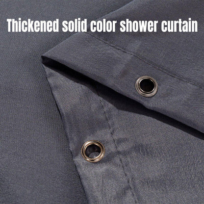 Solid Color Waterproof Shower Curtain Bathroom Decor Resistant Fabric Liner - Blue
